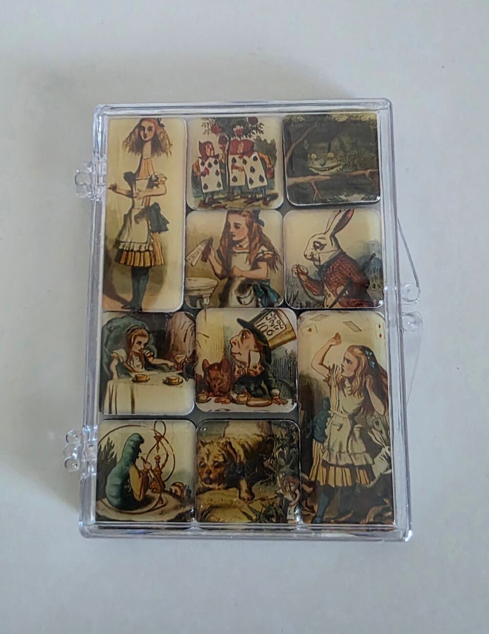 Lucy Lu Alice in Wonderland Mighty Magnets Set Fridge Magnets 10 Pc